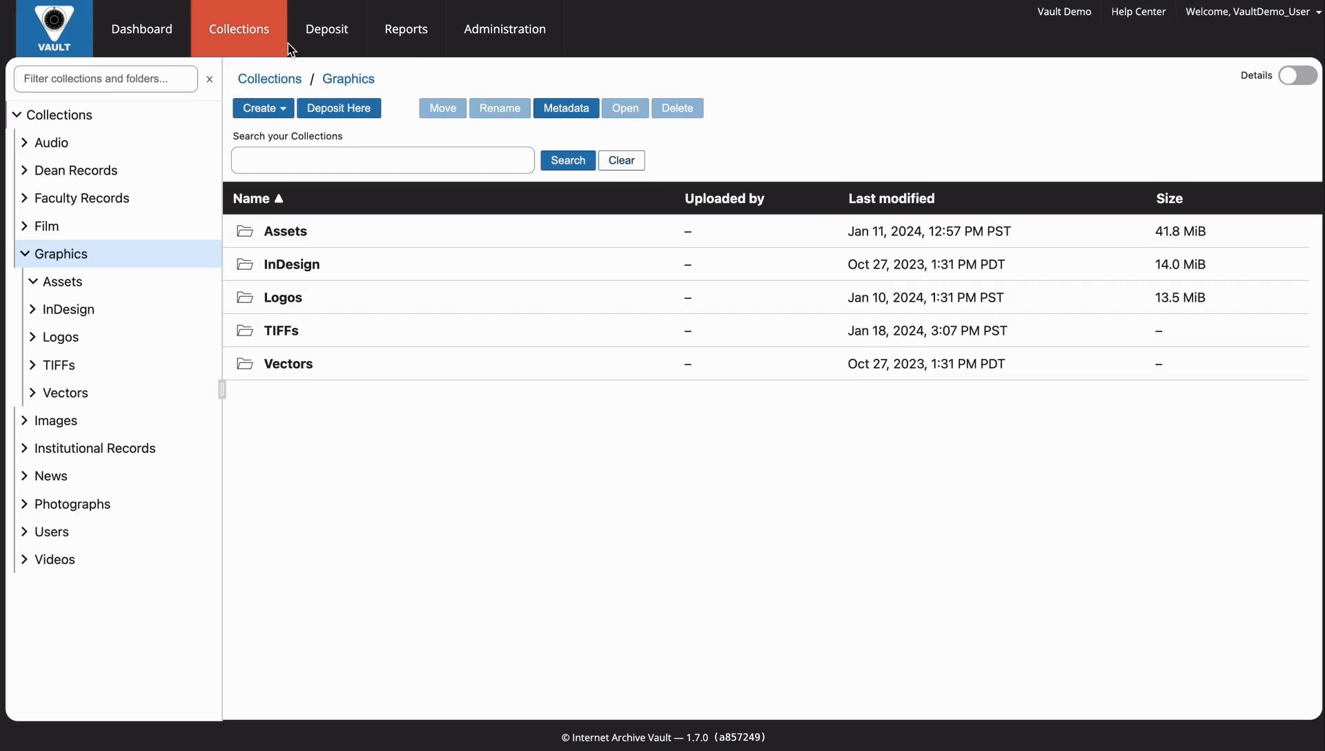 Vault_Collections_Video_Creating A Folder.gif